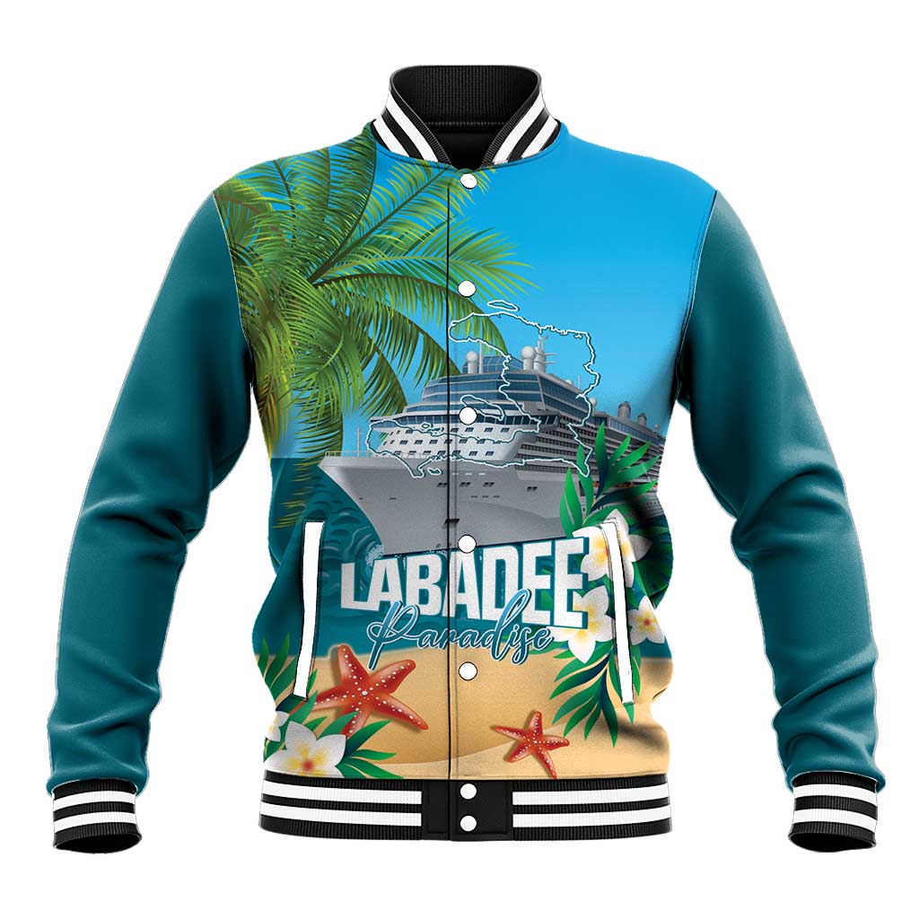 Afro Haiti Labadee Peninsula Baseball Jacket Caribbean Cruise Tropical Vibes - African Pride