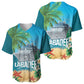 Afro Haiti Labadee Peninsula Baseball Jersey Caribbean Cruise Tropical Vibes LT14