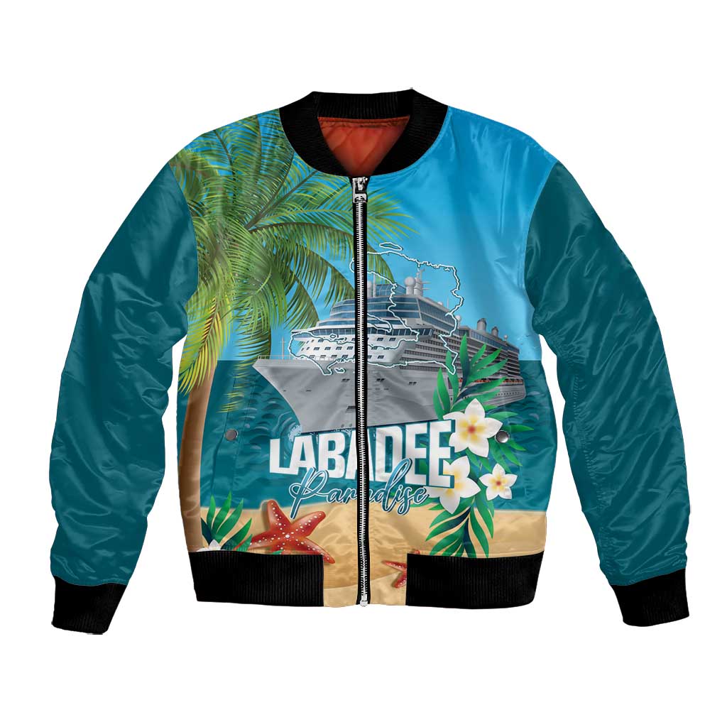 Afro Haiti Labadee Peninsula Bomber Jacket Caribbean Cruise Tropical Vibes - African Pride