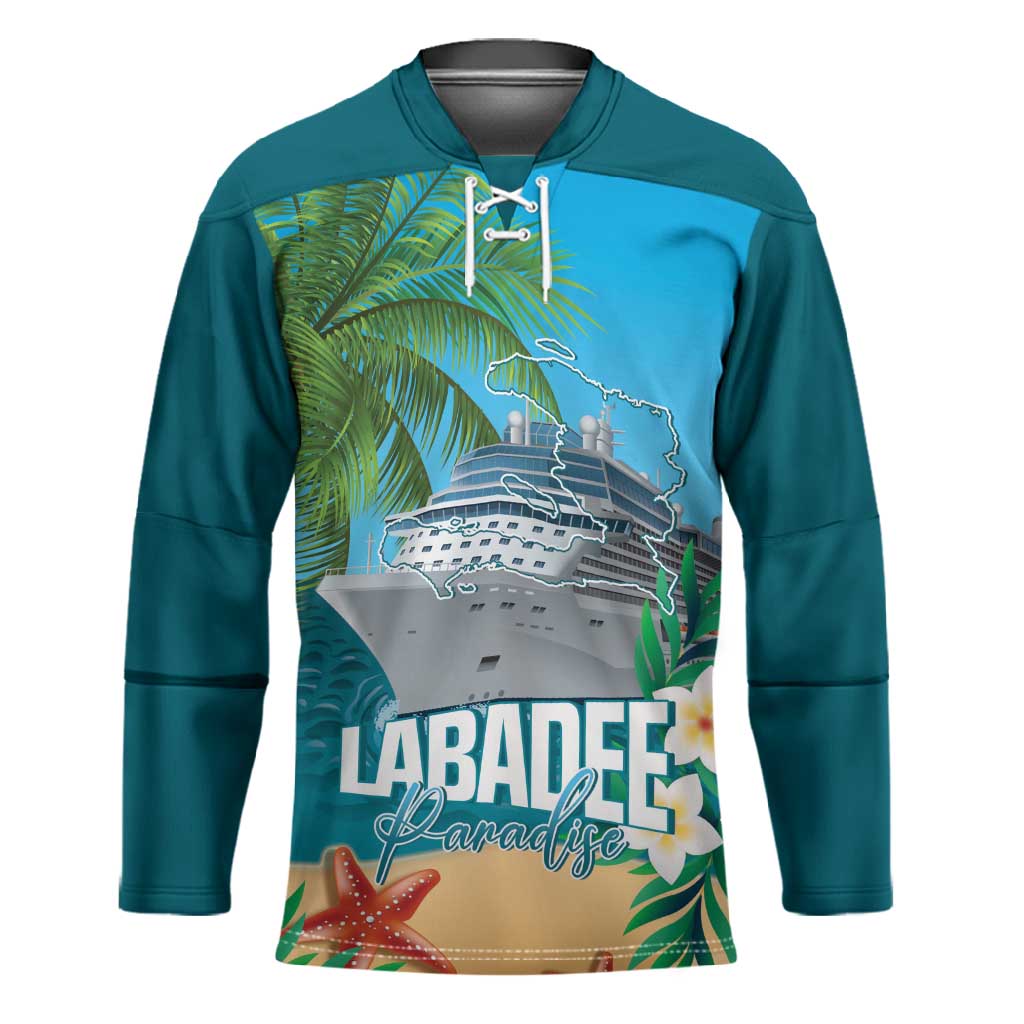 Afro Haiti Labadee Peninsula Hockey Jersey Caribbean Cruise Tropical Vibes - African Pride