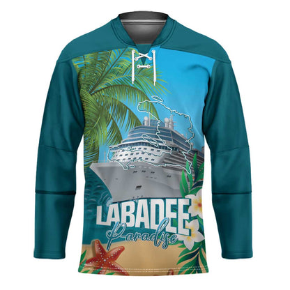 Afro Haiti Labadee Peninsula Hockey Jersey Caribbean Cruise Tropical Vibes - African Pride
