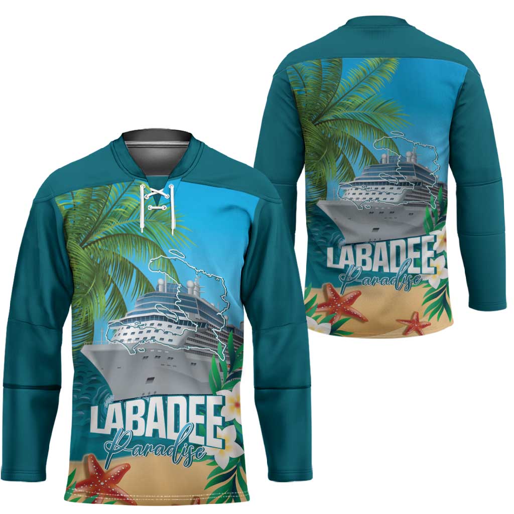 Afro Haiti Labadee Peninsula Hockey Jersey Caribbean Cruise Tropical Vibes - African Pride