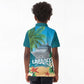 Afro Haiti Labadee Peninsula Kid Polo Shirt Caribbean Cruise Tropical Vibes - African Pride