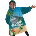 Afro Haiti Labadee Peninsula Kid Wearable Blanket Hoodie Caribbean Cruise Tropical Vibes - African Pride