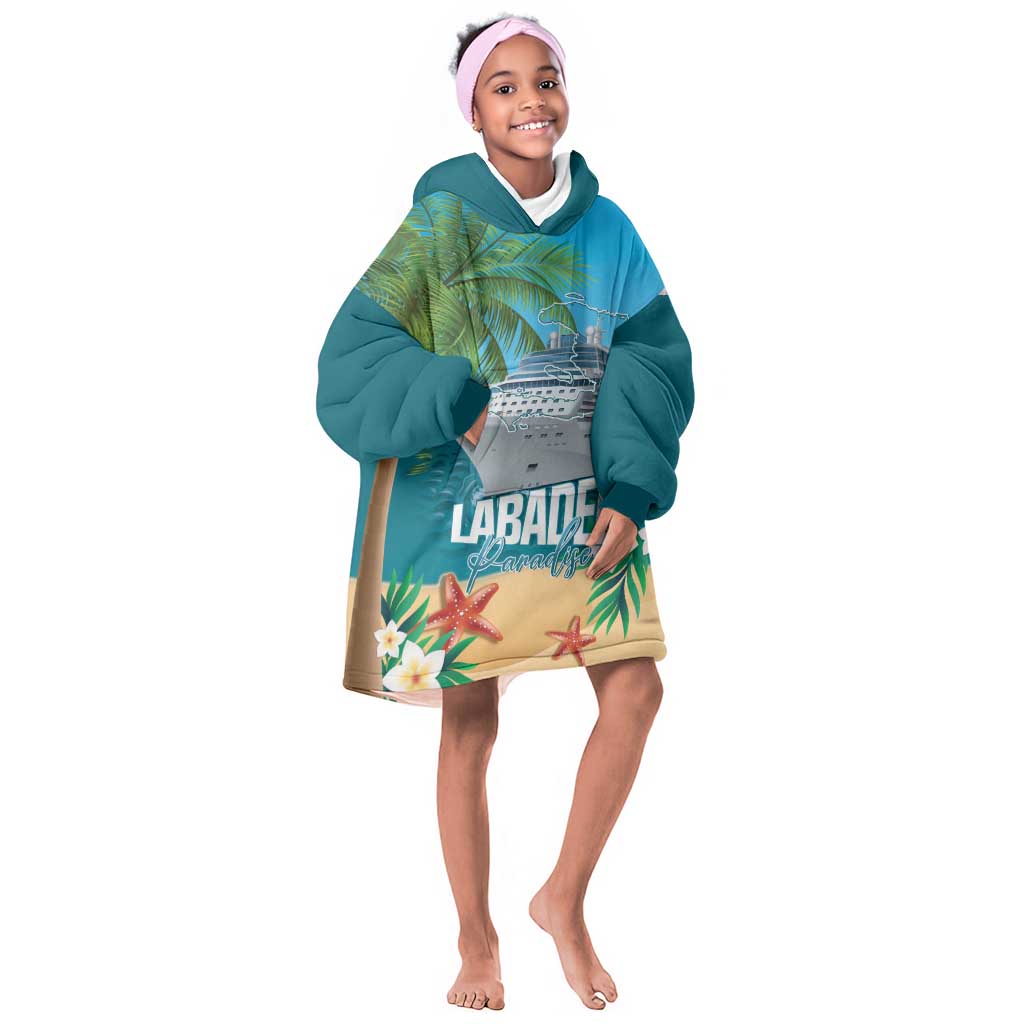 Afro Haiti Labadee Peninsula Kid Wearable Blanket Hoodie Caribbean Cruise Tropical Vibes - African Pride