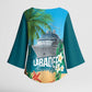 Afro Haiti Labadee Peninsula Kimono Sleeve Blouse Caribbean Cruise Tropical Vibes - African Pride
