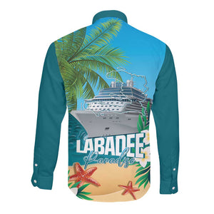 Afro Haiti Labadee Peninsula Long Sleeve Button Shirt Caribbean Cruise Tropical Vibes - African Pride