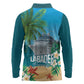 Afro Haiti Labadee Peninsula Long Sleeve Polo Shirt Caribbean Cruise Tropical Vibes - African Pride