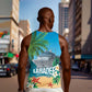 Afro Haiti Labadee Peninsula Men Tank Top Caribbean Cruise Tropical Vibes - African Pride
