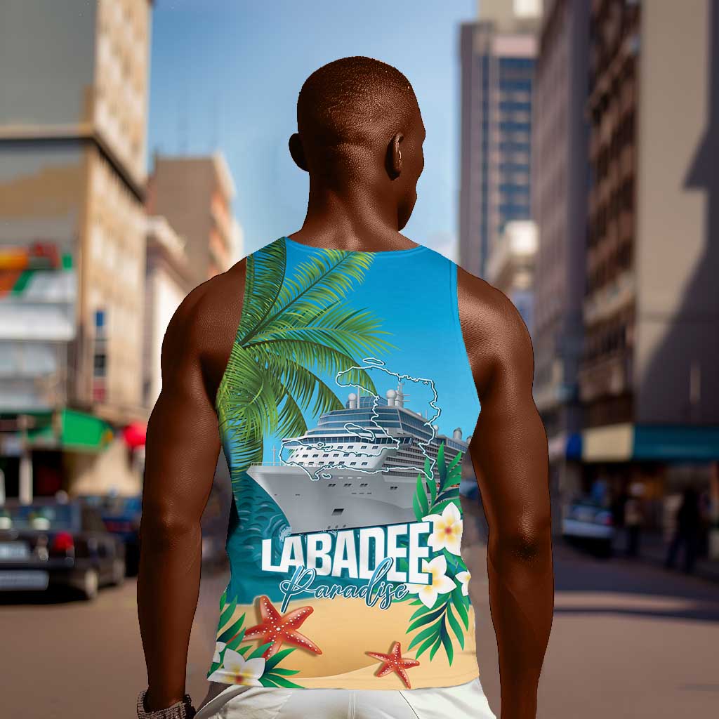 Afro Haiti Labadee Peninsula Men Tank Top Caribbean Cruise Tropical Vibes - African Pride