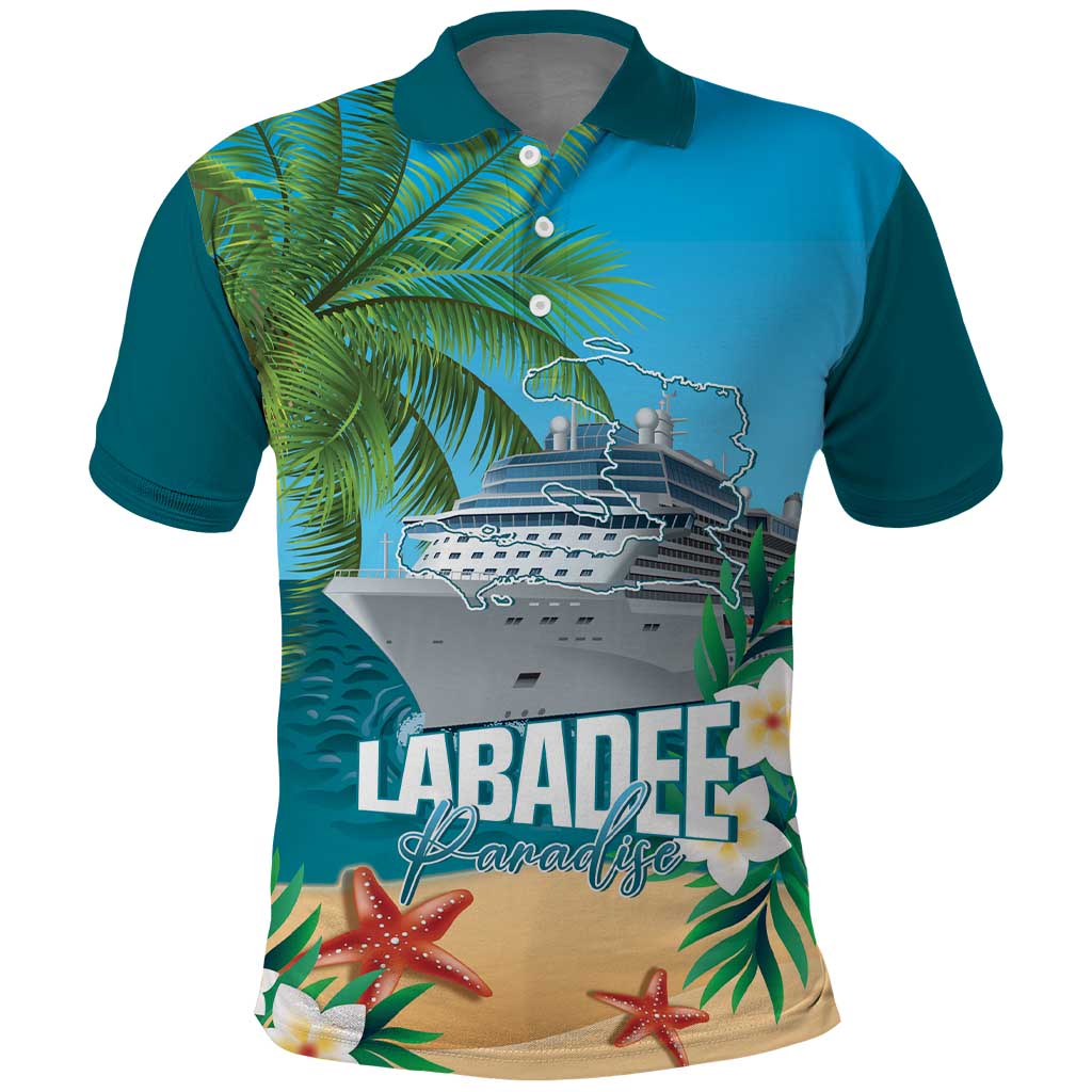Afro Haiti Labadee Peninsula Polo Shirt Caribbean Cruise Tropical Vibes - African Pride