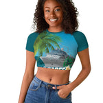 Afro Haiti Labadee Peninsula Raglan Cropped T shirt Caribbean Cruise Tropical Vibes - African Pride