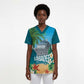 Afro Haiti Labadee Peninsula Scrub Top Caribbean Cruise Tropical Vibes - African Pride