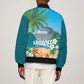 Afro Haiti Labadee Peninsula Sleeve Zip Bomber Jacket Caribbean Cruise Tropical Vibes - African Pride