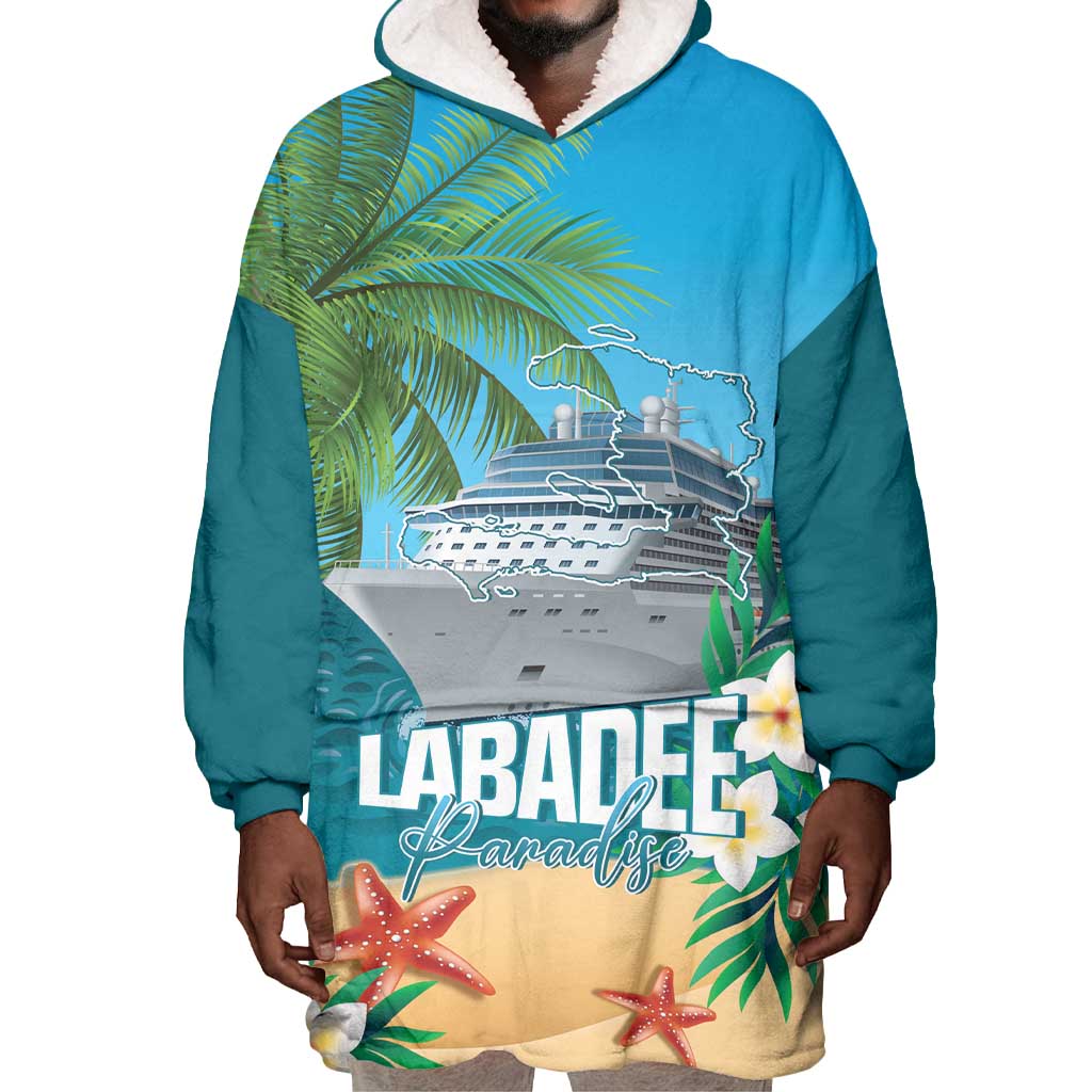Afro Haiti Labadee Peninsula Wearable Blanket Hoodie Caribbean Cruise Tropical Vibes - African Pride