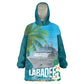 Afro Haiti Labadee Peninsula Wearable Blanket Hoodie Caribbean Cruise Tropical Vibes - African Pride