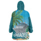 Afro Haiti Labadee Peninsula Wearable Blanket Hoodie Caribbean Cruise Tropical Vibes - African Pride
