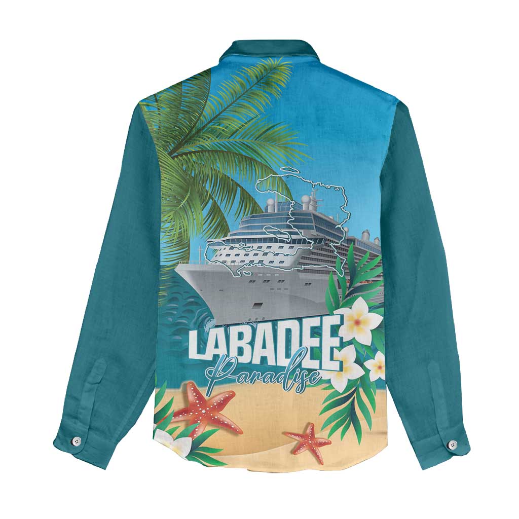 Afro Haiti Labadee Peninsula Women Casual Shirt Caribbean Cruise Tropical Vibes - African Pride