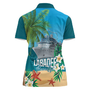 Afro Haiti Labadee Peninsula Women Polo Shirt Caribbean Cruise Tropical Vibes - African Pride