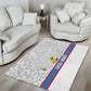 DR Congo Football Custom Area Rug Come On Leopards White Color