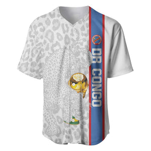 DR Congo Football Custom Baseball Jersey Come On Leopards White Color