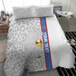 DR Congo Football Custom Bedding Set Come On Leopards White Color
