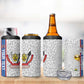 DR Congo Football Custom 4 in 1 Can Cooler Tumbler Come On Leopards White Color