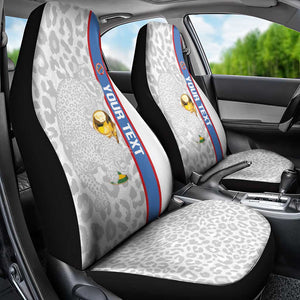 DR Congo Football Custom Car Seat Cover Come On Leopards White Color