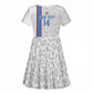 DR Congo Football Custom Kid Short Sleeve Dress Come On Leopards White Color