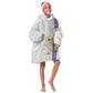 DR Congo Football Custom Kid Wearable Blanket Hoodie Come On Leopards White Color