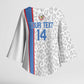 DR Congo Football Custom Kimono Sleeve Blouse Come On Leopards White Color