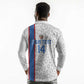 DR Congo Football Custom Long Sleeve Polo Shirt Come On Leopards White Color