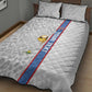 DR Congo Football Custom Quilt Bed Set Come On Leopards White Color