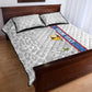 DR Congo Football Custom Quilt Bed Set Come On Leopards White Color