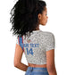 DR Congo Football Custom Raglan Cropped T shirt Come On Leopards White Color