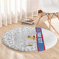 DR Congo Football Custom Round Carpet Come On Leopards White Color