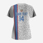 DR Congo Football Custom Scrub Top Come On Leopards White Color