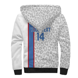 DR Congo Football Custom Sherpa Hoodie Come On Leopards White Color