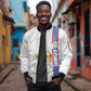 DR Congo Football Custom Sleeve Zip Bomber Jacket Come On Leopards White Color