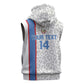 DR Congo Football Custom Sleeveless Hoodie Come On Leopards White Color