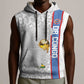DR Congo Football Custom Sleeveless Hoodie Come On Leopards White Color