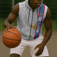 DR Congo Football Custom Sleeveless Zip Hoodie Come On Leopards White Color