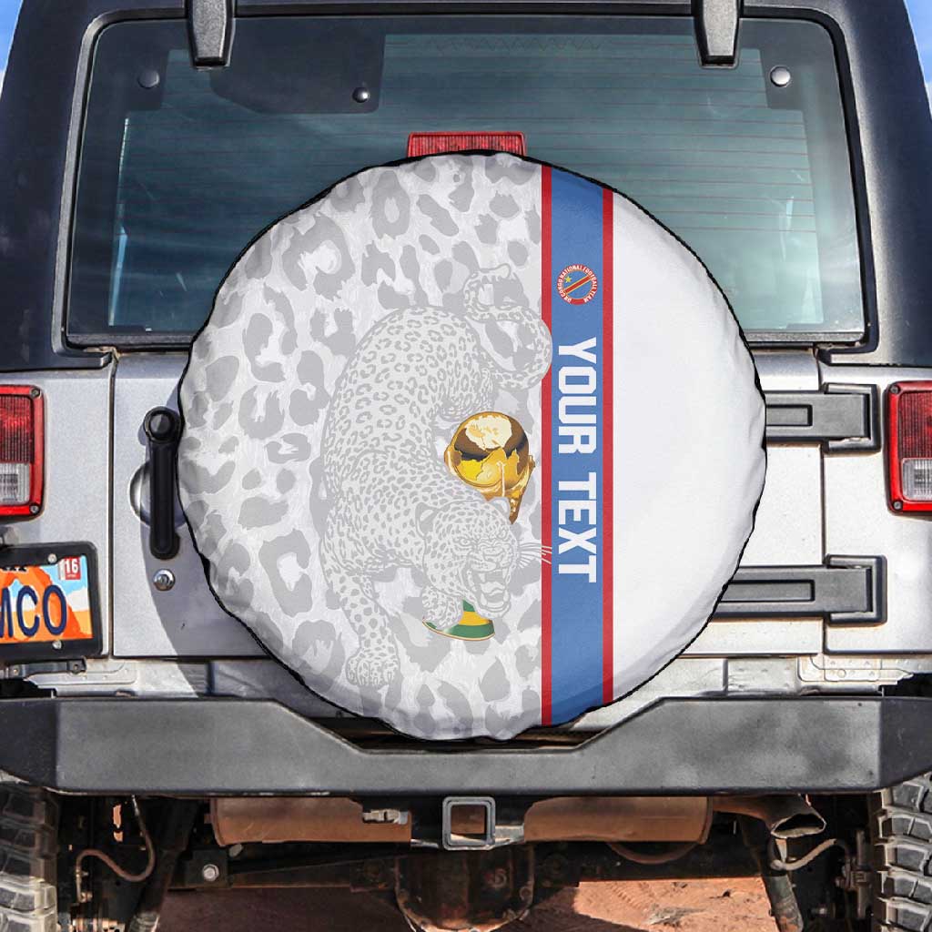DR Congo Football Custom Spare Tire Cover Come On Leopards White Color
