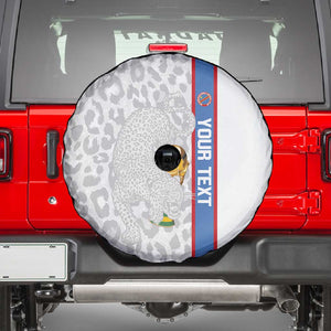 DR Congo Football Custom Spare Tire Cover Come On Leopards White Color