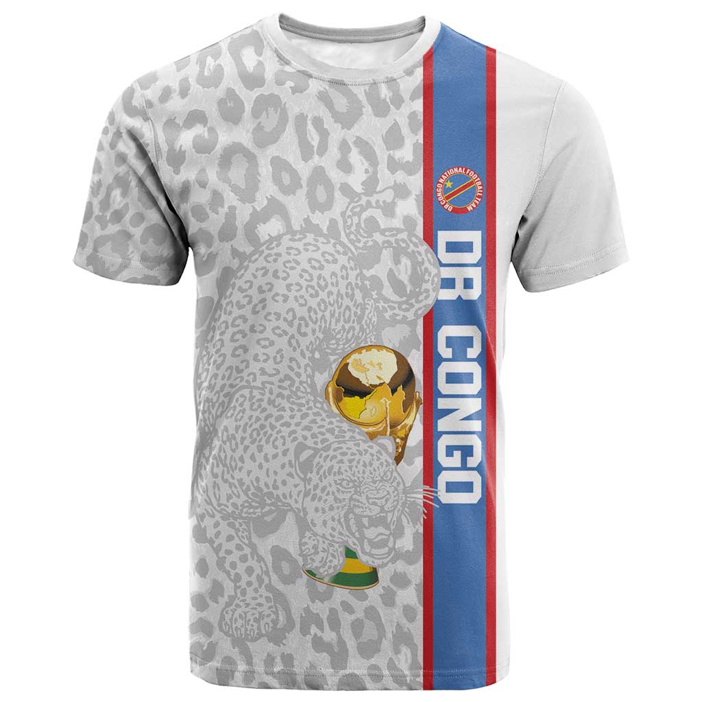 DR Congo Football Custom T shirt Come On Leopards White Color