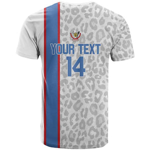 DR Congo Football Custom T shirt Come On Leopards White Color