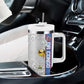 DR Congo Football Custom Tumbler With Handle Come On Leopards White Color