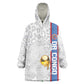 DR Congo Football Custom Wearable Blanket Hoodie Come On Leopards White Color