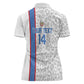 DR Congo Football Custom Women Polo Shirt Come On Leopards White Color