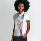 DR Congo Football Custom Women Polo Shirt Come On Leopards White Color